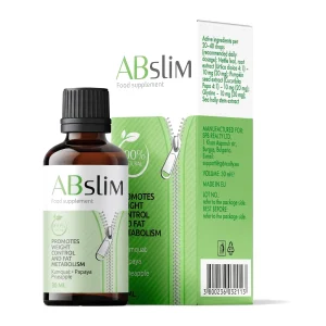 Frasco de ABSlim Gotas, complemento alimenticio en formato líquido