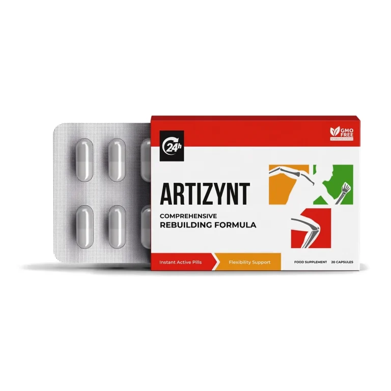 Caja de ArtiZynt Cápsulas, complemento alimenticio con glucosamina y colágeno para las articulaciones