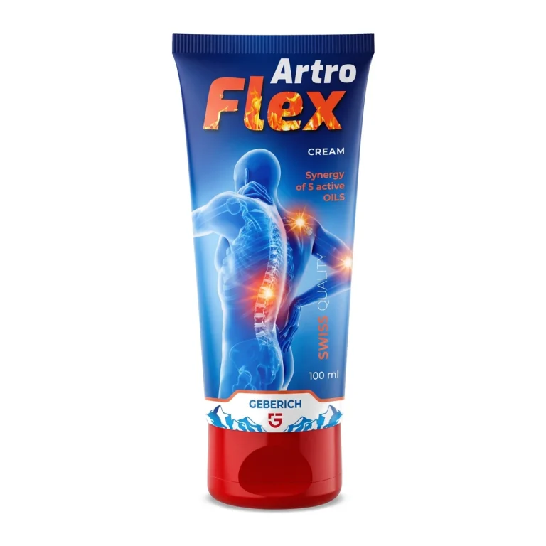 Envase de crema Artroflex para masaje en zonas articulares