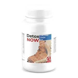 Frasco de Detox Now, complemento alimenticio de 20 cápsulas