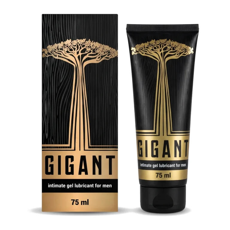 Tubo de Gigant Gel, cosmético para la potencia masculina