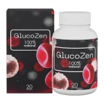 Frasco de GlucoZen cápsulas, complemento alimenticio para el azúcar en sangre