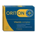 Caja de Oriton con cápsulas de ginkgo biloba, magnesio y vitaminas del grupo B