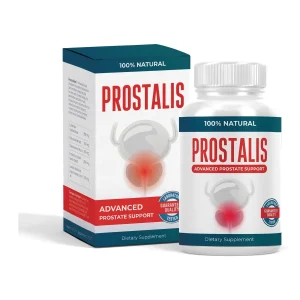 Frasco de Prostalis Cápsulas, complemento alimenticio con calabaza y tribulus para hombres
