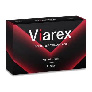 Caja de Viarex cápsulas, complemento alimenticio para la energía y el bienestar masculino